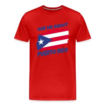 Porto Rico - T-shirt bio Premium Homme - rouge - Devant - Damien (186cm)