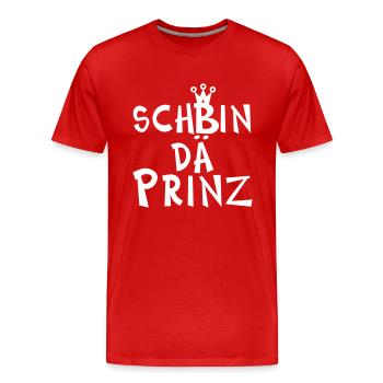 Prinz - Männer Premium Bio T-Shirt - Rot - Vorne - Damien (186cm)