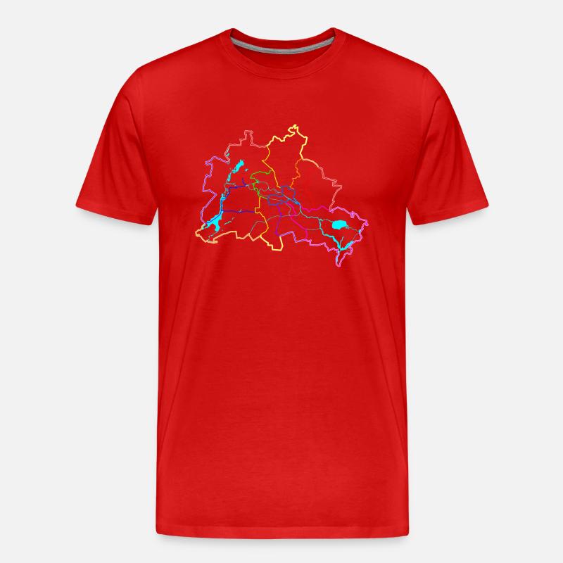 Berlin colors - Männer Premium Bio T-Shirt - Rot