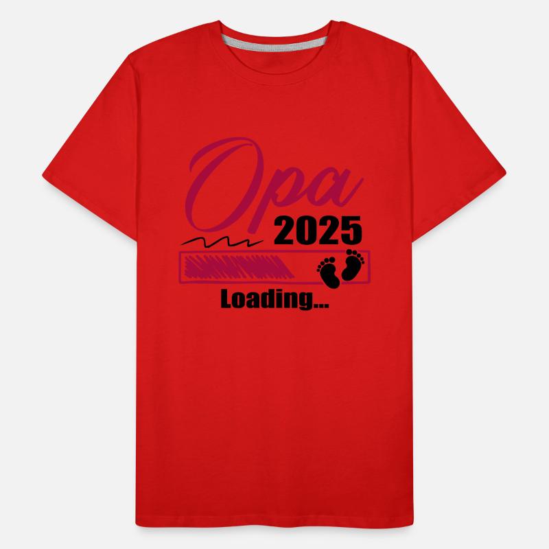Werdender Opa 2025 Opa loading Geschenk Männer Männer Premium Bio T-Shirt