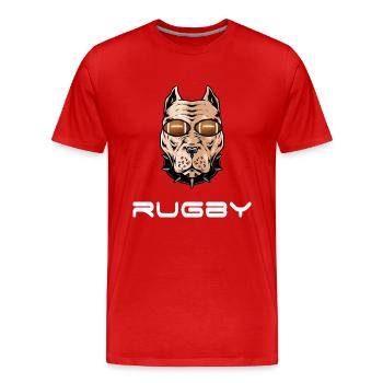 rugby rugby à XV rugby club rugby à XV - T-shirt bio Premium Homme - rouge - Devant - Damien (186cm)