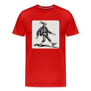 Swagger squelette - T-shirt bio Premium Homme - rouge - Devant - Damien (186cm)