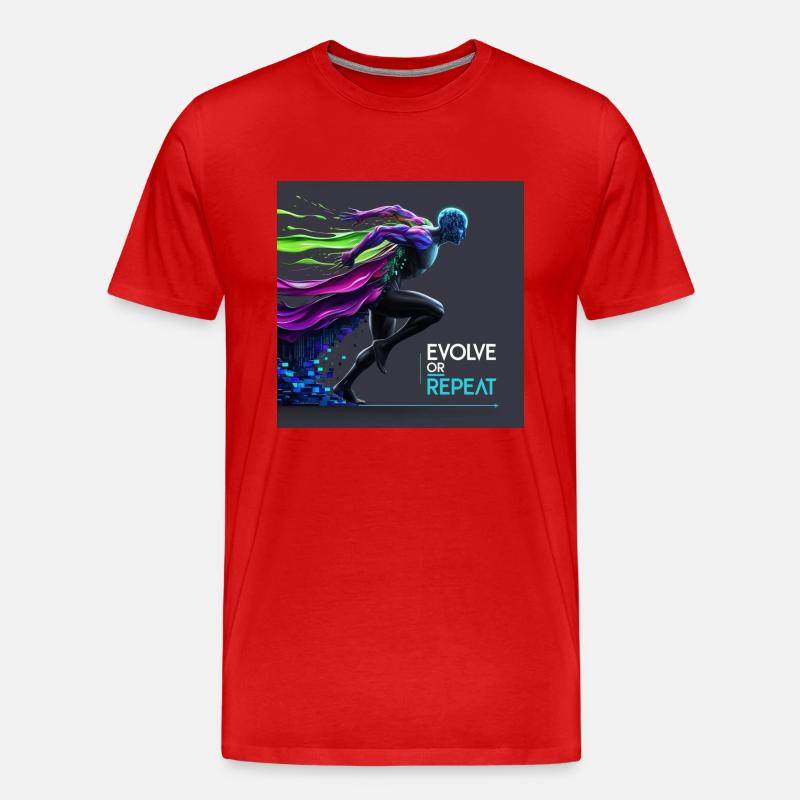 Evolve or Repeat - Männer Premium Bio T-Shirt - Rot