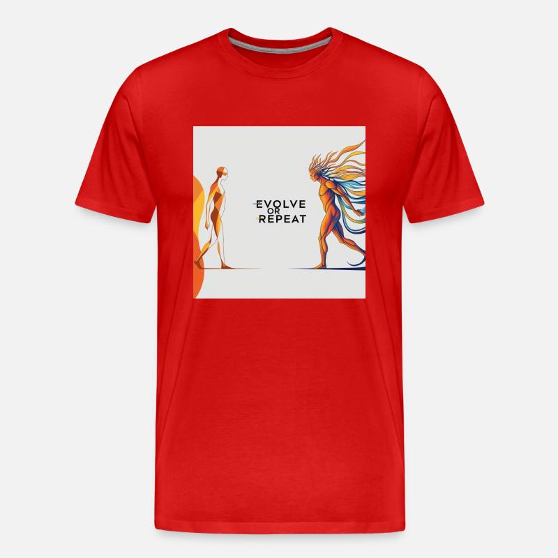Evolve or Repeat - Männer Premium Bio T-Shirt - Rot