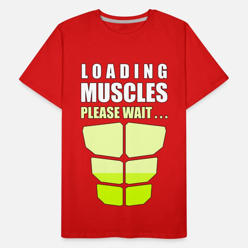Loading muscles please wait Men's Premium Organic T-Shirt