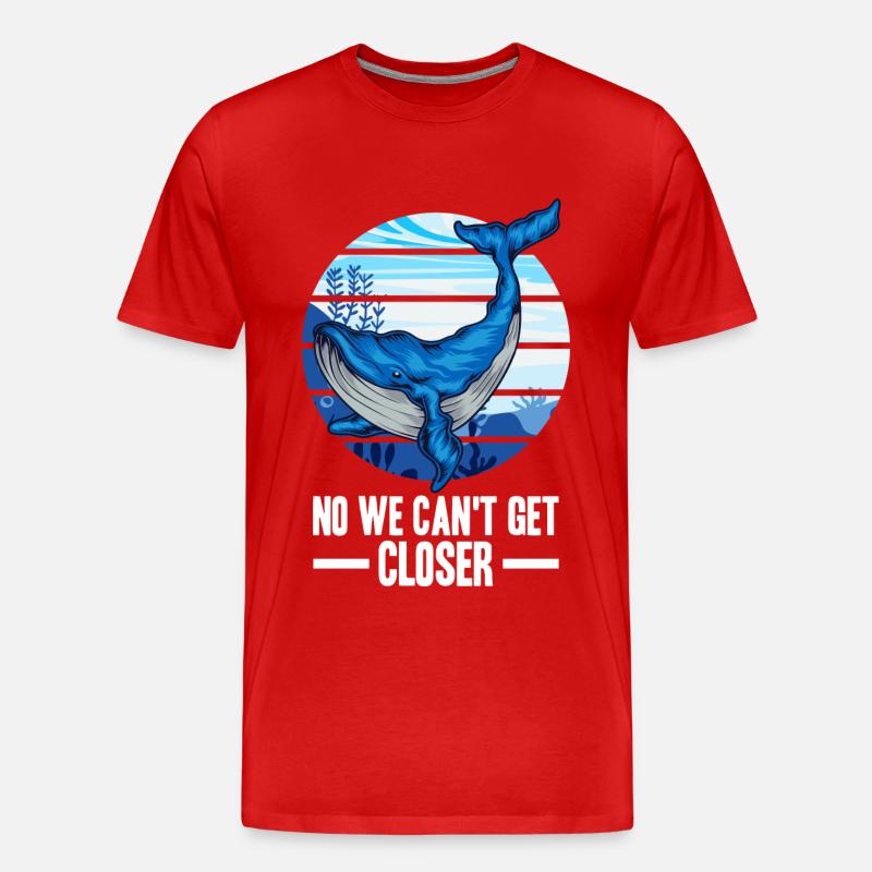 Wale beobachten - Männer Premium Bio T-Shirt - Rot