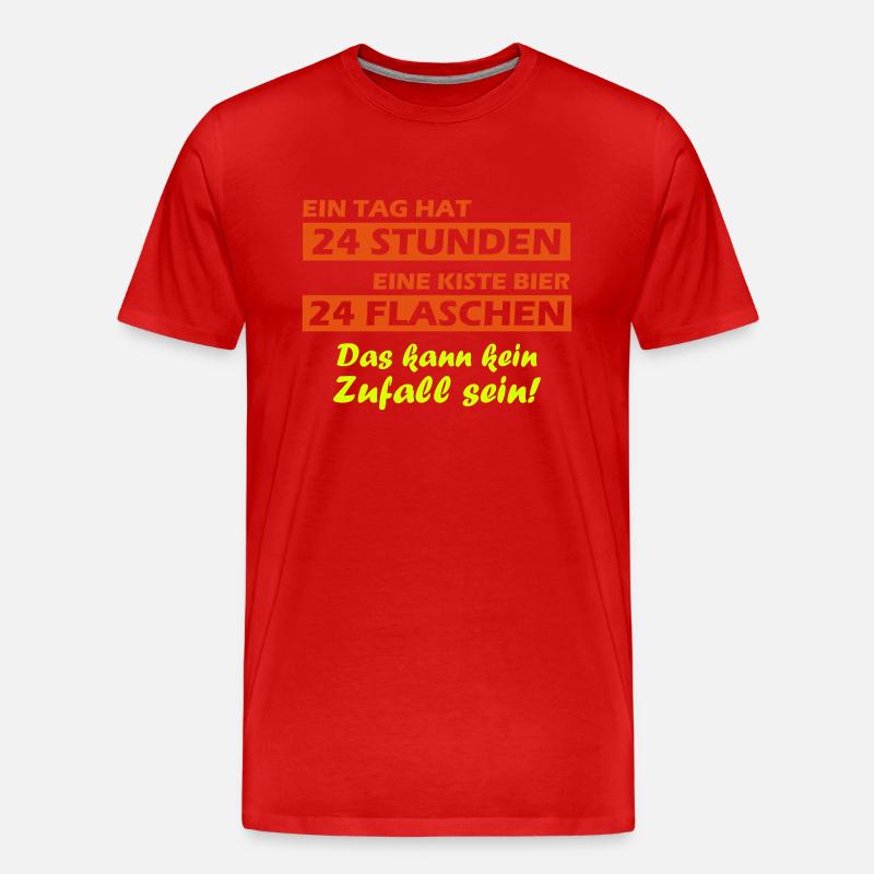 24 Flaschen bier - Männer Premium Bio T-Shirt - Rot