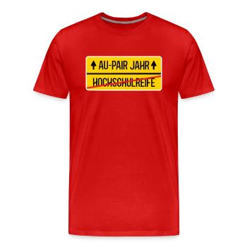 Au Pair Auslandsjahr Abi Bestanden Abschied Aupair - Männer Premium Bio T-Shirt - Rot - Vorne - Damien (186cm)