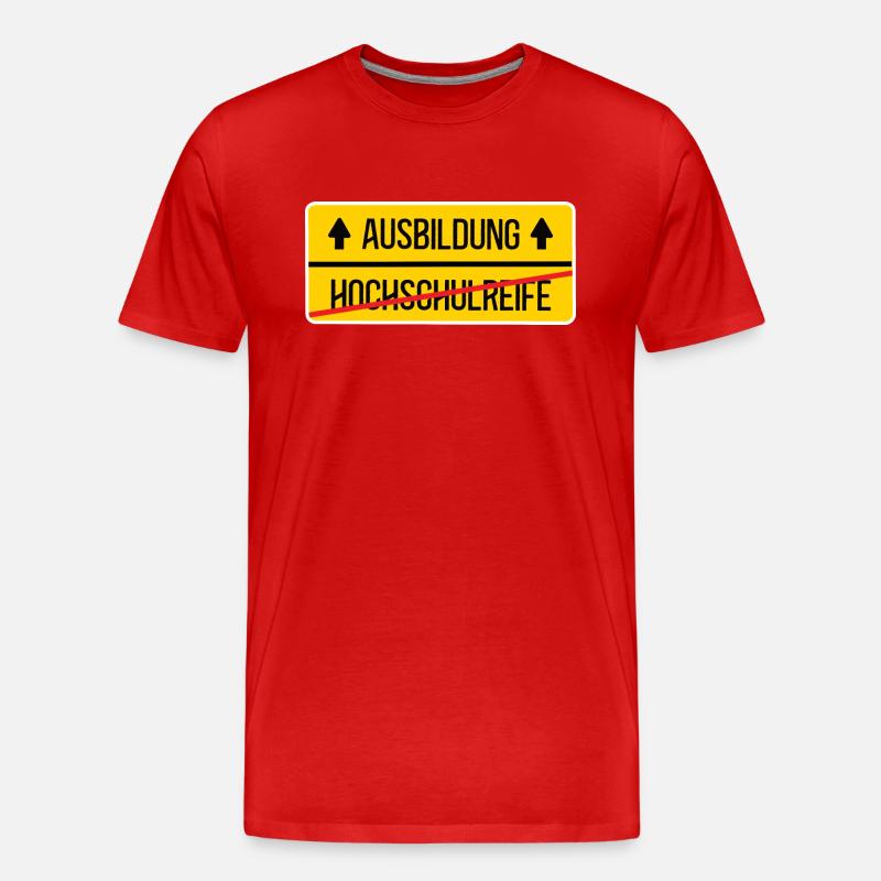 Ausbildung Beginn Ausbildungsstart Schulabschluß - Männer Premium Bio T-Shirt - Rot