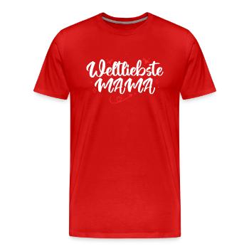 Mutter Familie Mama Geschenk - T-shirt bio Premium Homme - rouge - Devant - Damien (186cm)