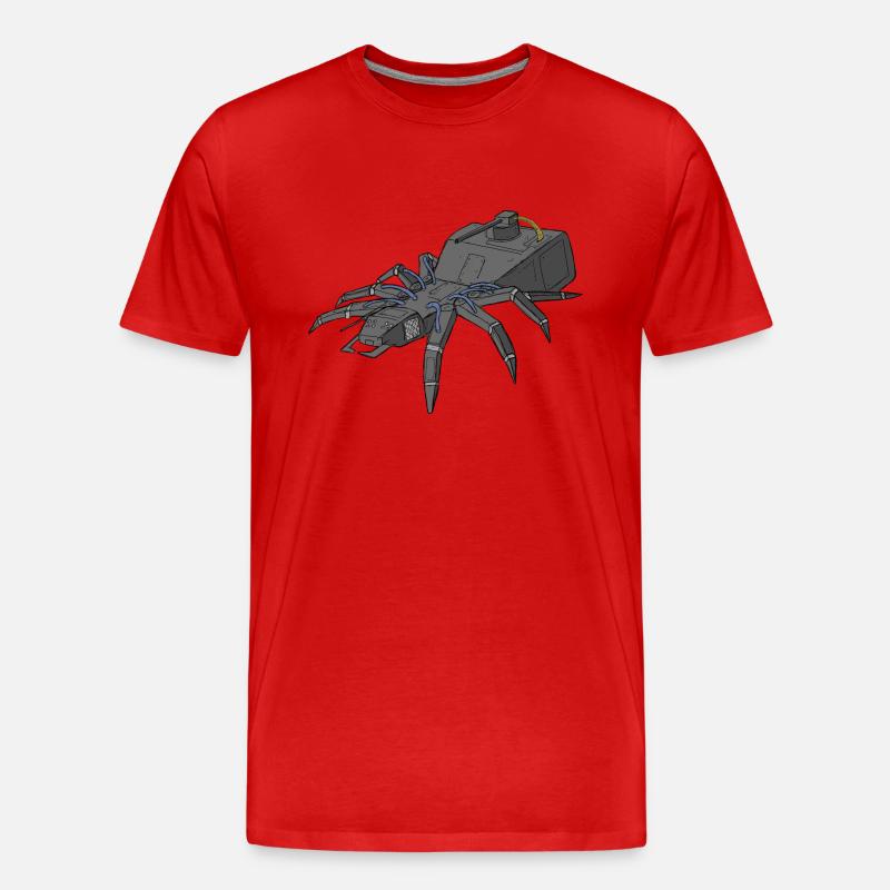 Spinne Robotics - Männer Premium Bio T-Shirt - Rot