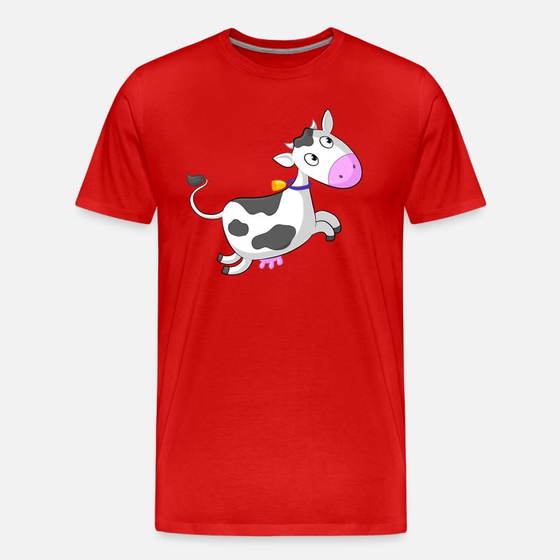 Galloping comique de vache - T-shirt bio Premium Homme - rouge