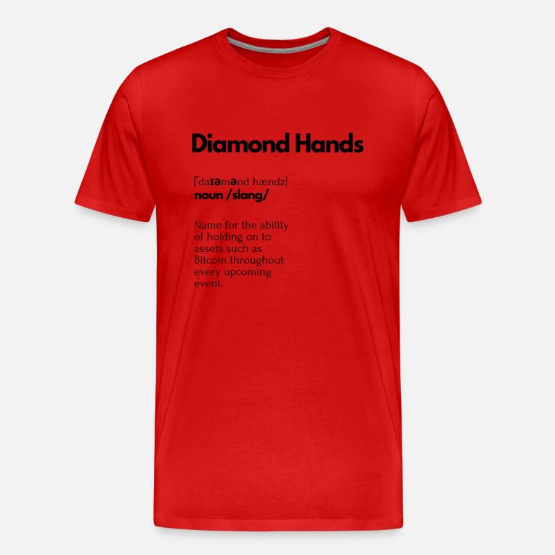 Diamond Hands dictionary look - Männer Premium Bio T-Shirt - Rot