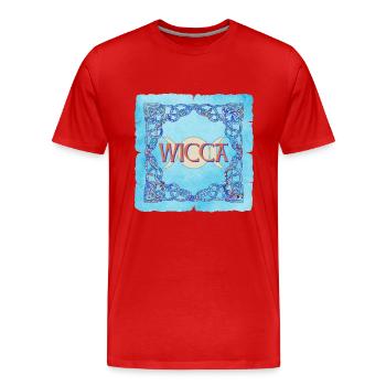 Cadre celtique Wicca E 238 - T-shirt bio Premium Homme - rouge - Devant - Damien (186cm)