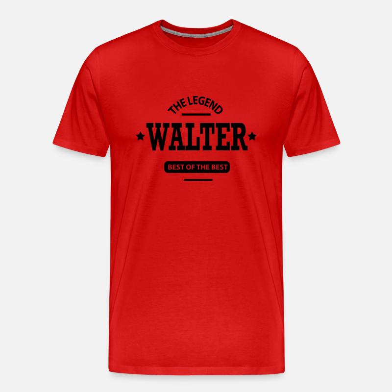 walter - Männer Premium Bio T-Shirt - Rot