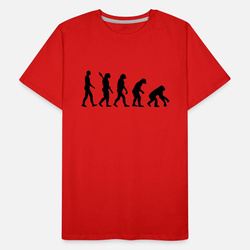 Evolution backwards Men's Premium Organic T-Shirt