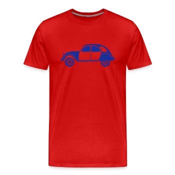 voiture ancienne vieille9 dodoche - T-shirt bio Premium Homme - rouge - Devant - Damien (186cm)