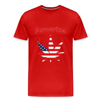 America, USA, United States of America - Männer Premium Bio T-Shirt - Rot - Vorne - Damien (186cm)