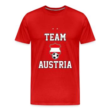Autriche - T-shirt bio Premium Homme - rouge - Devant - Damien (186cm)