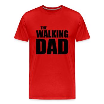 The walking dad - T-shirt bio Premium Homme - rouge - Devant - Damien (186cm)