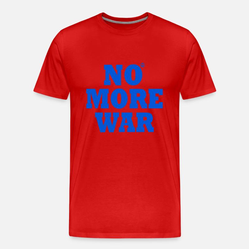 No more war - Männer Premium Bio T-Shirt - Rot