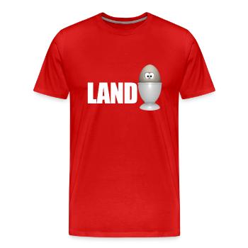 Landei - Männer Premium Bio T-Shirt - Rot - Vorne - Damien (186cm)