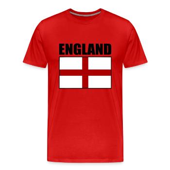 angleterre - T-shirt bio Premium Homme - rouge - Devant - Damien (186cm)