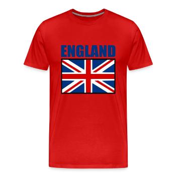 angleterre - T-shirt bio Premium Homme - rouge - Devant - Damien (186cm)