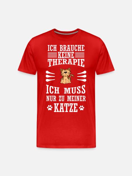 Katze - Männer Premium Bio T-Shirt - Rot