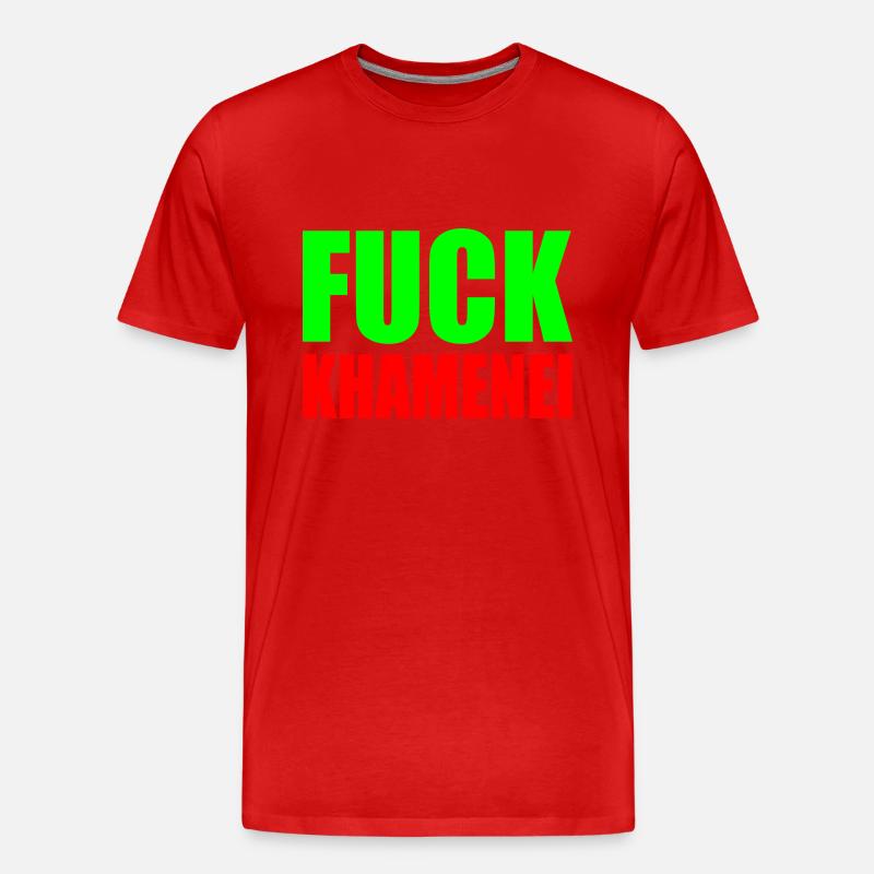 Fuck khamenei Chamenei - iran - Männer Premium Bio T-Shirt - Rot