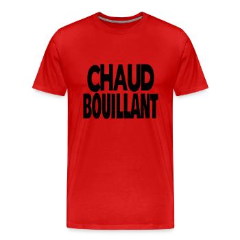 chaud bouillant - T-shirt bio Premium Homme - rouge - Devant - Damien (186cm)
