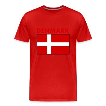Danemark - T-shirt bio Premium Homme - rouge - Devant - Damien (186cm)