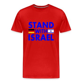 israel - Männer Premium Bio T-Shirt - Rot - Vorne - Damien (186cm)
