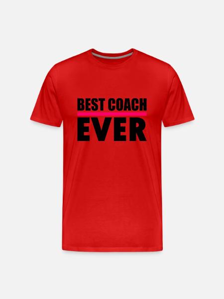 Best coach ever - Men's Premium Organic T-Shirt - red