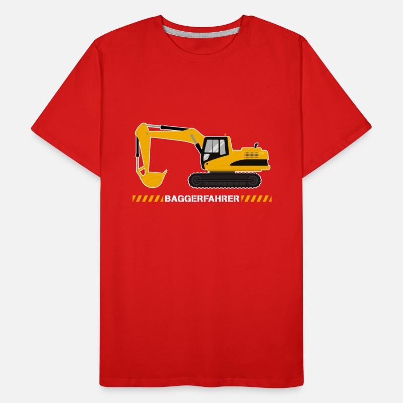 Excavator Operator Excavator Construction Equipment Operator Construction Site Men's Premium Organic T-Shirt