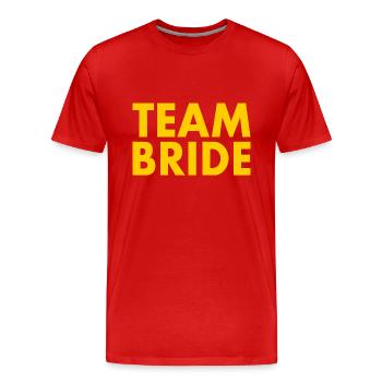 Team bride - Männer Premium Bio T-Shirt - Rot - Vorne - Damien (186cm)
