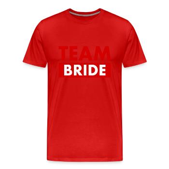Team bride - Männer Premium Bio T-Shirt - Rot - Vorne - Damien (186cm)