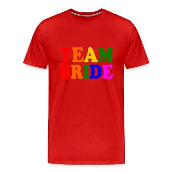 Team bride - Men's Premium Organic T-Shirt - red - Front - Damien (186cm)