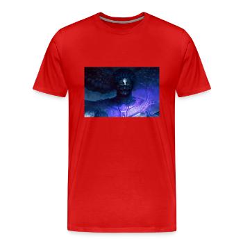 Demon - Men's Premium Organic T-Shirt - red - Front - Damien (186cm)
