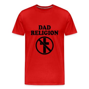 Dad religion - T-shirt bio Premium Homme - rouge - Devant - Damien (186cm)