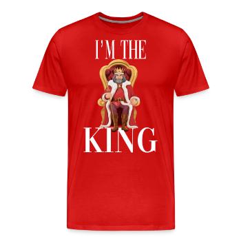 Ich bin der König - Männer Premium Bio T-Shirt - Rot - Vorne - Damien (186cm)