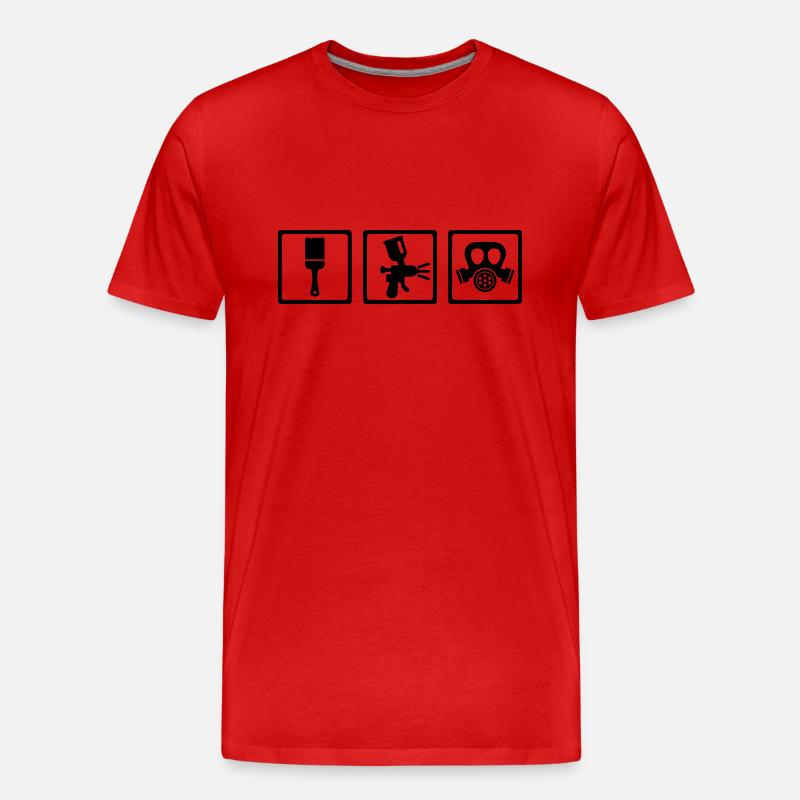Lackierer - Männer Premium Bio T-Shirt - Rot