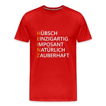 Heinz Name Geschenk - Männer Premium Bio T-Shirt - Rot - Vorne - Damien (186cm)