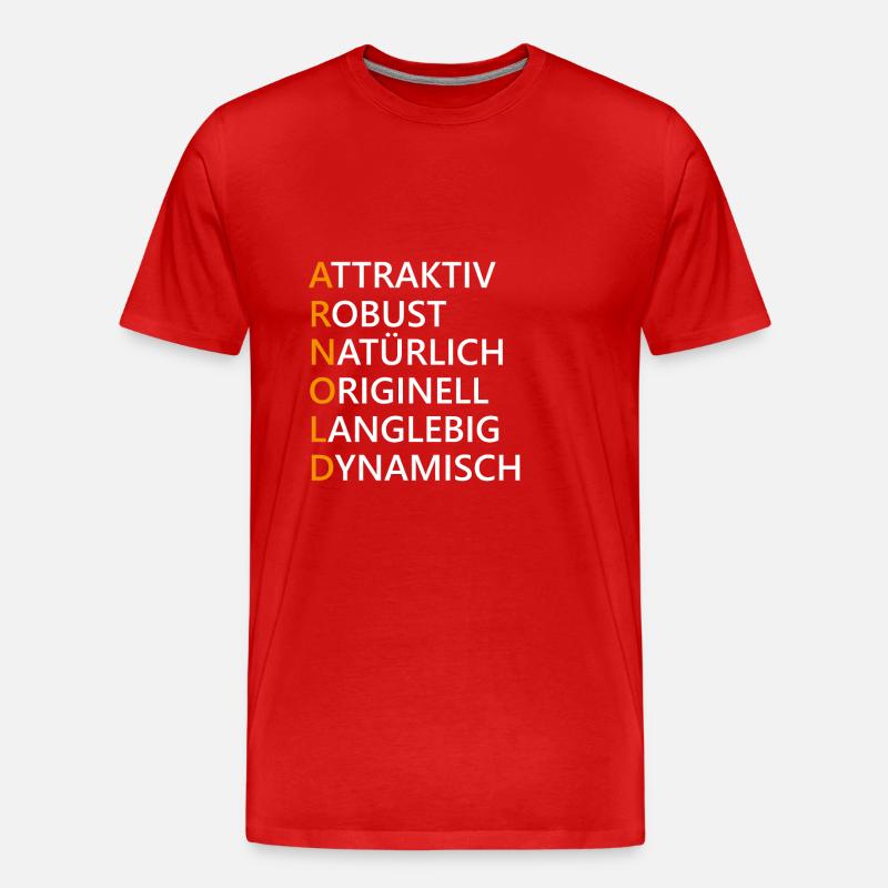 Arnold Name Geschenk - Männer Premium Bio T-Shirt - Rot