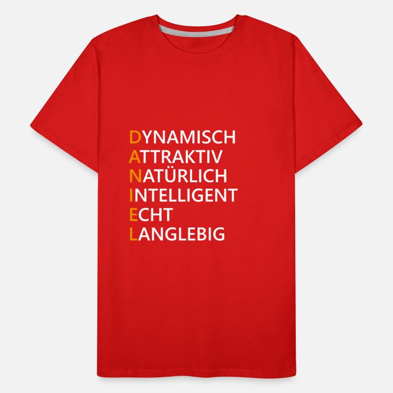 Daniel Name Geschenk Männer Premium Bio T-Shirt