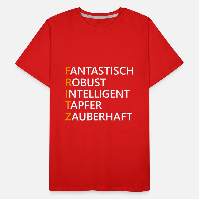Fritz Name Geschenk Männer Premium Bio T-Shirt