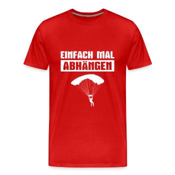 Gleitschirm Abhängen Gleitschirmfliegen Geschenk - Männer Premium Bio T-Shirt - Rot - Vorne - Damien (186cm)