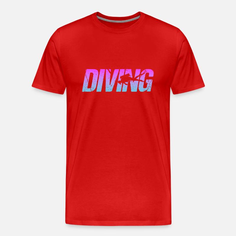 Tauchen - Männer Premium Bio T-Shirt - Rot