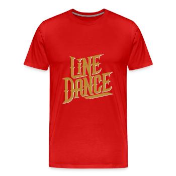 Line Dance Design für Tänzer und Tanzgruppe - Männer Premium Bio T-Shirt - Rot - Vorne - Damien (186cm)