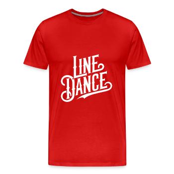 Line Dance Design für Tänzer und Tanzgruppe - Männer Premium Bio T-Shirt - Rot - Vorne - Damien (186cm)
